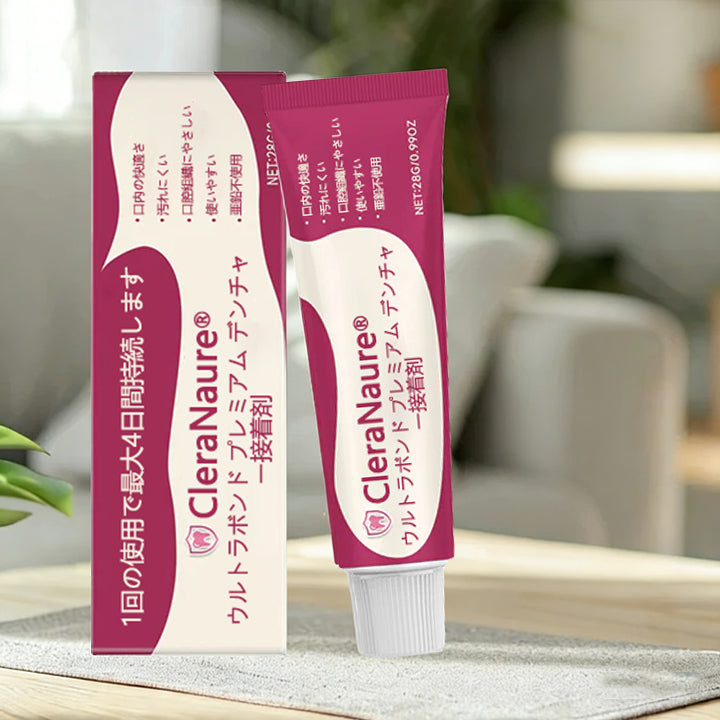 CleraNaure® UltraBond Premium 入れ歯用接着剤 🔥 4日間の臨床試験で証明された、安定した、快適で亜鉛不使用の入れ歯固定 🦷