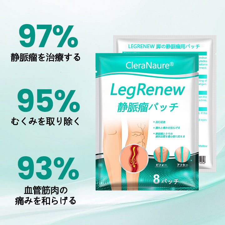 CleraNaure® LegRenew 静脈瘤ケアパッチ